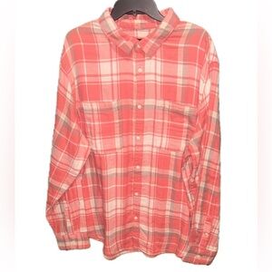 Edgar + Ash Men's Coral Plaid Shirt